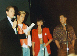 Matías Bombal and cast members from 'Saved by the Bell'